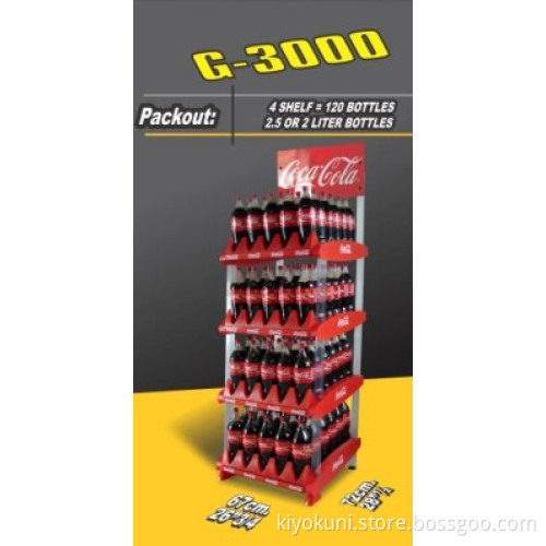 Hot Sale Modern Iron Wire Beverage Can Display Rack HS-X7
